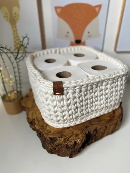 Cesto Porta Papel Higiênico 25x25x12