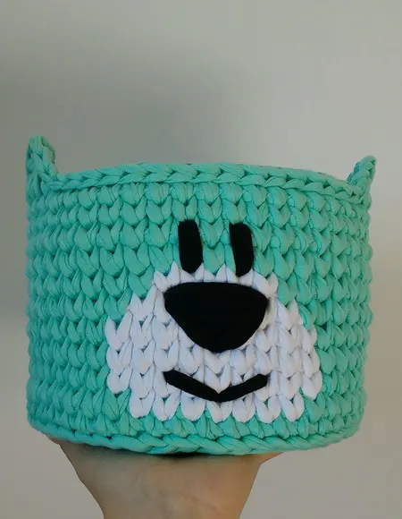 Cesto Urso Verde
