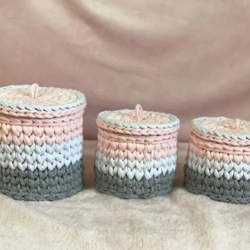 Kit Higiene de Bebê - 3 Potes com Tampa