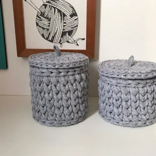 Porta Algodão e Porta Cotonete com Tampa