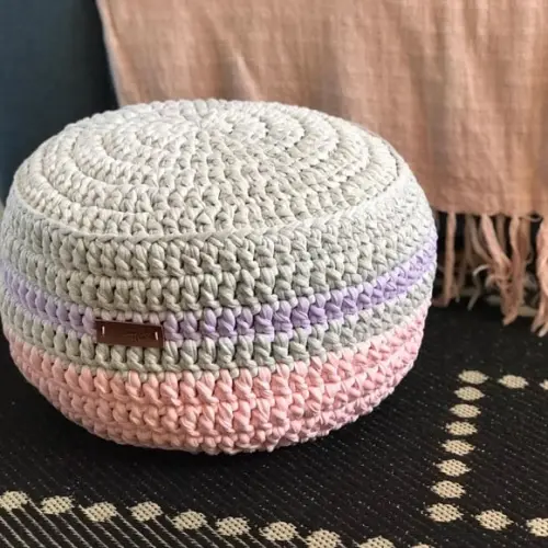 Puff de Croche - 40x25 altura