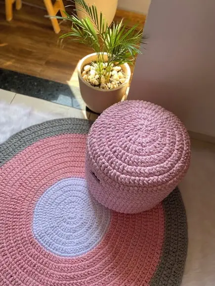 Puff de Croche - 40x35 altura