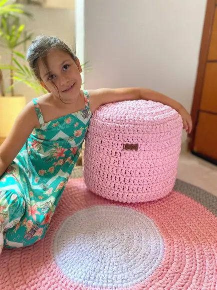 Puff de Croche - 40x35 altura
