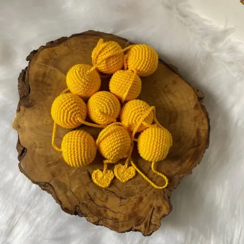 Varalzinho de bolinhas em Crochê