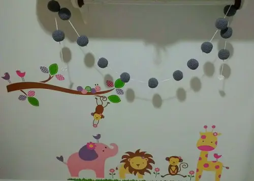 Varalzinho de bolinhas em Crochê