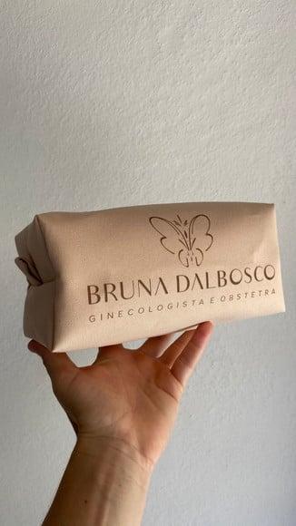 Necessaire Bege Personalizada Logo Marca - Brinde de Luxo