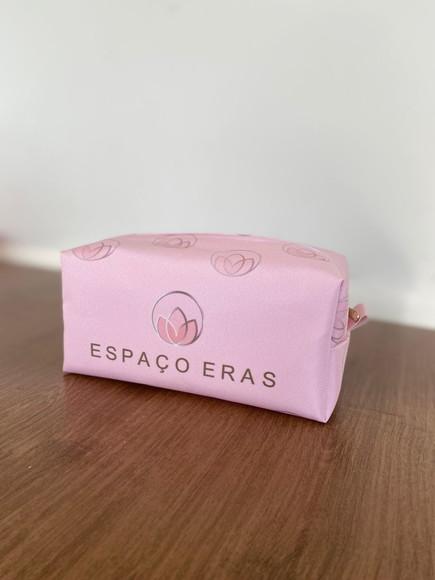 Necessaire Personalizada Rosa com Logo - Brinde de Luxo