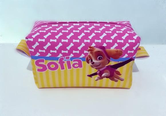 Necessaire box personalizada sky da patrulha canina