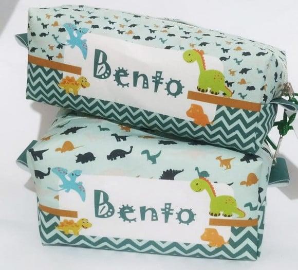 Kit Necessaire Box +estojo Box Personalizado Dinossauro