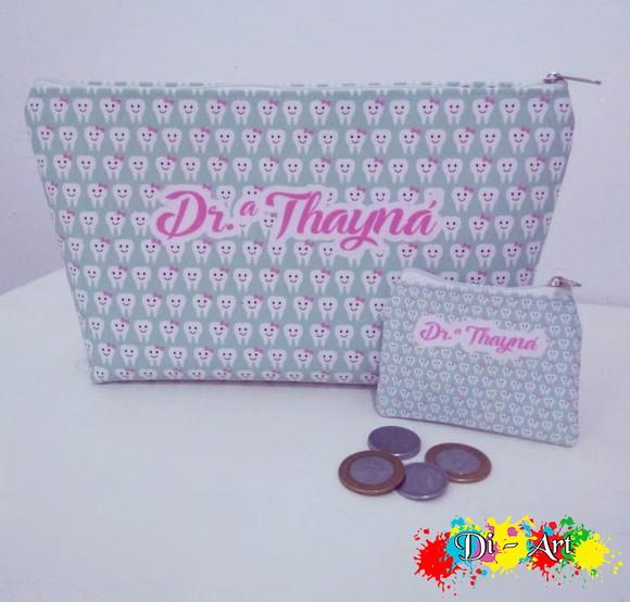 Necessaire Personalizada Dentista Kit com porta-moedas