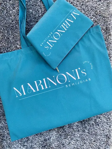 Kit Bolsa + Nécessaire Personalizada com Logo Marca