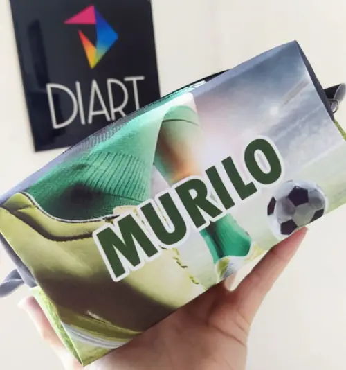 Necessaire Personalizada Tema Futebol lembrança aniversário