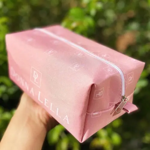 Nécessaire Rosa Personalizada com Logo - Brinde de Luxo