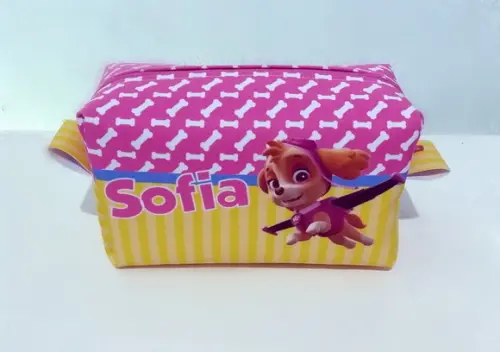 Necessaire box personalizada sky da patrulha canina