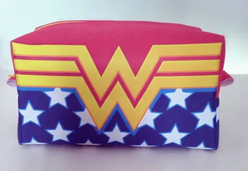 Necessaire Box Mulher Maravilha Personalizada Aniversário