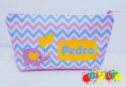 Necessaire personalizada para bebê - chevron