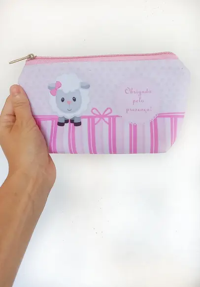 Necessaire Personalizada Lembrança Maternidade Ovelhinha