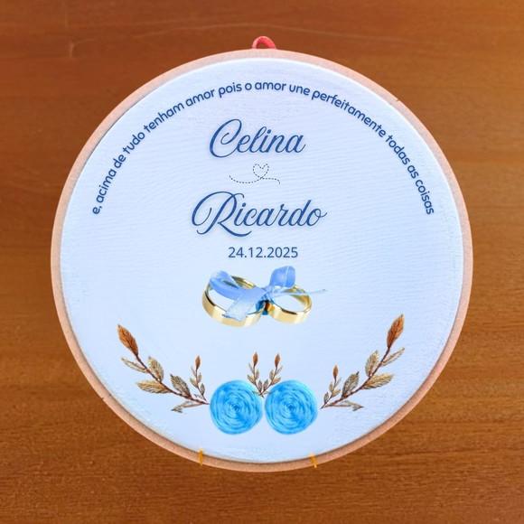 Porta Alianças Rosas Personalizado com Frase ou Salmo