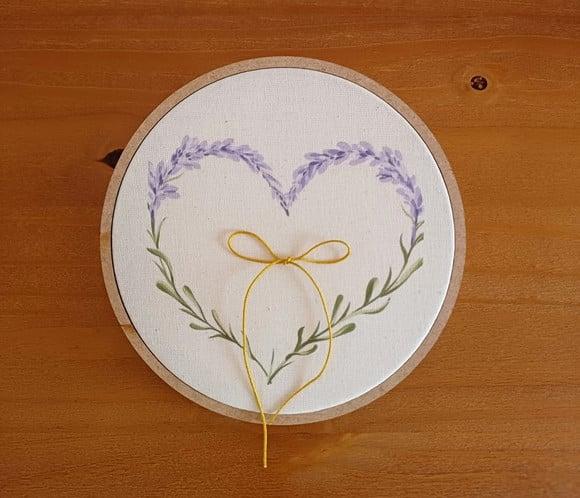 Porta Alianças Pequeno Aquarela Pronta Entrega Lavanda