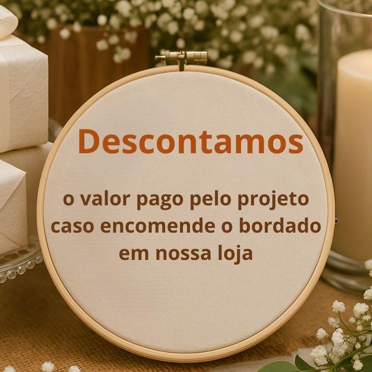 Projeto Especial Noivos Risco Bordado Manual Porta Alianças