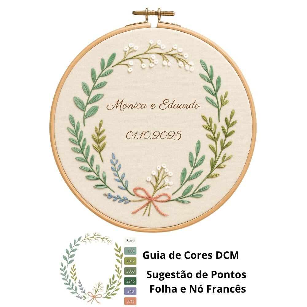 Risco para Bordar 💍Porta Alianças Floral 🌹 Gráfico Bordad