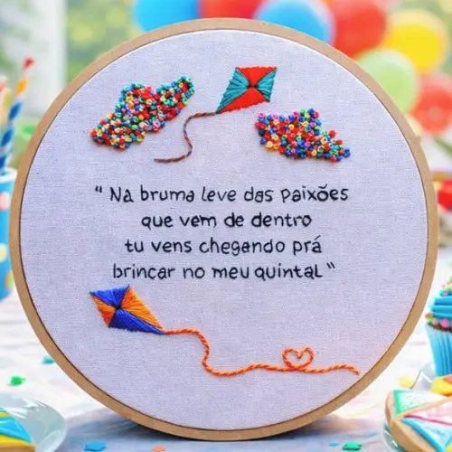 Bastidor Bordado Anunciação Decoração Quarto Bebê