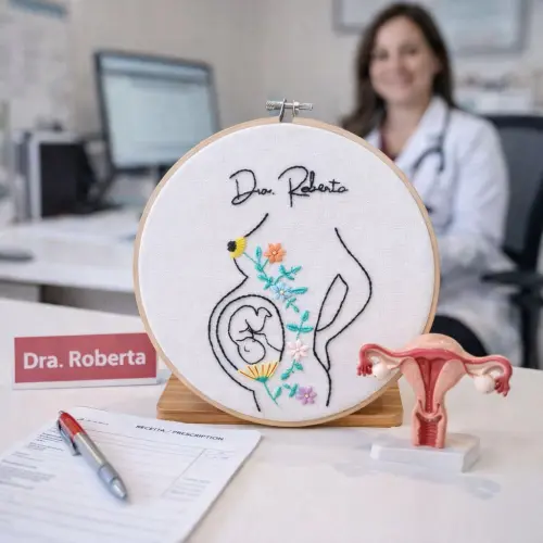 Gestante Bebê Utero Mãe Obstetra Bastidor Bordado