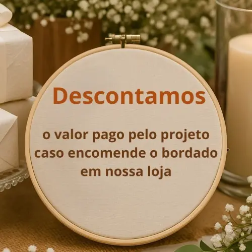 Projeto Especial Noivos Risco Bordado Manual Porta Alianças