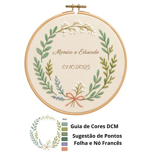 Risco para Bordar 💍Porta Alianças Floral 🌹 Gráfico Bordad