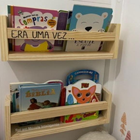 2 Prateleira Montessoriana Livros Infantil Pinus mdf