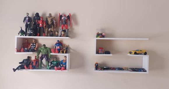 2 Prateleiras l Decorativa p/ Livros mdf Branco
