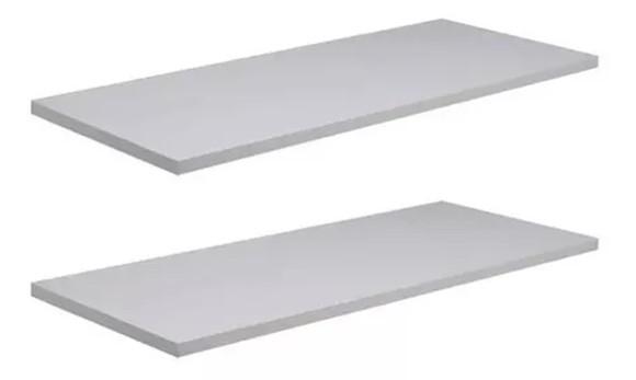 2 Prateleiras mdf 60x20 Lisas e sem Suporte mdf Branco