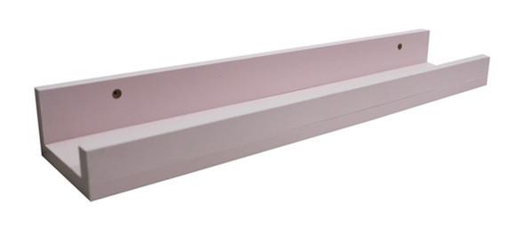2 Prateleiras p/ Quadros Decorativa Livros Infantil Rosa.