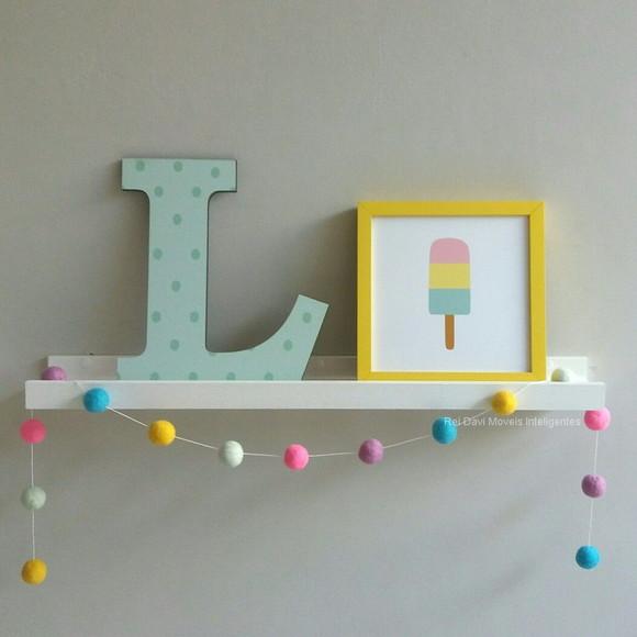 2 Prateleiras para Quadros Decorativa Livros Infantil mdf