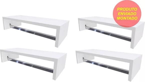 4 Cabideiro Madeira de Parede Organizador Arara 50 cm mdf