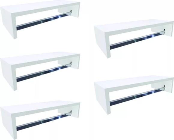 4 Cabideiro Madeira de Parede Organizador Arara 60 cm mdf