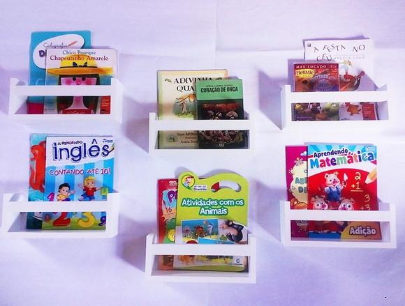 4 Prateleiras Montessoriana Brinquedos Livros Infantil Mdf;