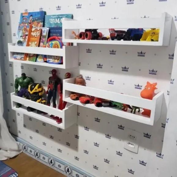 4 Prateleiras Porta Tempero Cozinha Sala Livros Brinquedos