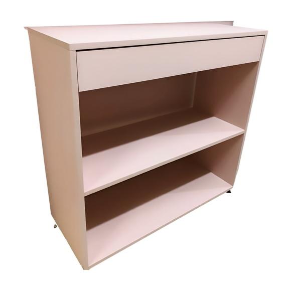 Balcão Organizador c/ Gaveta p/ Brinquedo Montessoriano Rosa