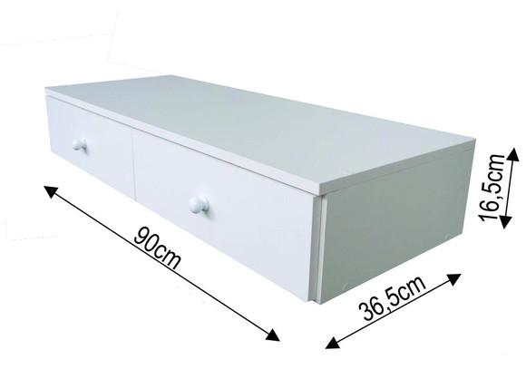 Bancada Suspensa c/ Branca p/ Quarto 100% mdf