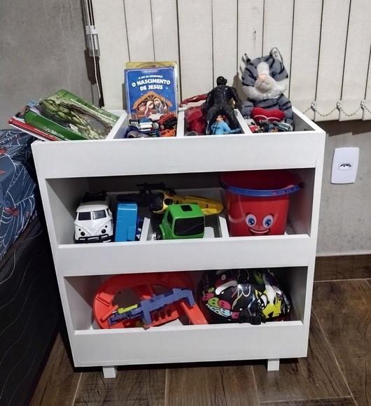 Baú Estante Organizador de Brinquedos Montessoriano mdf