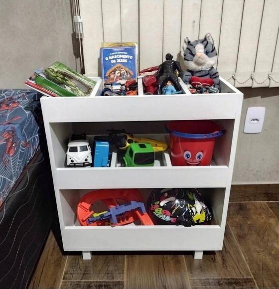 Baú Estante Organizador de Brinquedos Montessoriano mdf