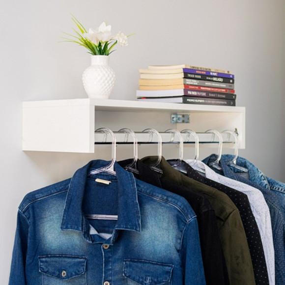 Cabideiro de Parede Organizador Arara 60 cm Mdf- 2 Unidades