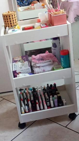 Carrinho Organização Estético Auxiliar Suporte Esmaltes