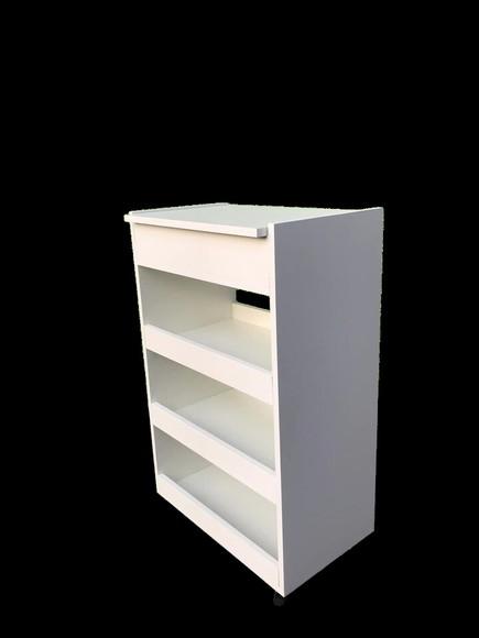 Carrinho Auxiliar c/ Rodizio 100% mdf Branco Tx