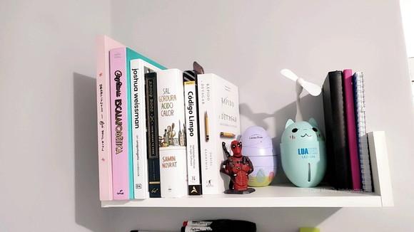 Combo 2 Prateleiras u Decorativa p/ Livros mdf Branco. .