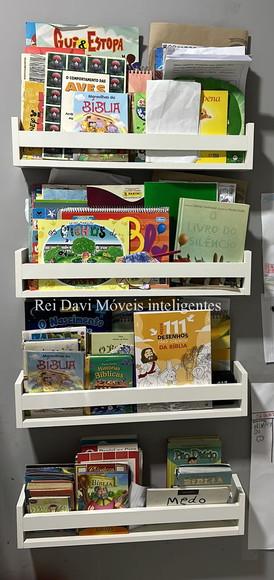 Combo 4 Prateleiras Montessoriana Livros Infantil 60 cm