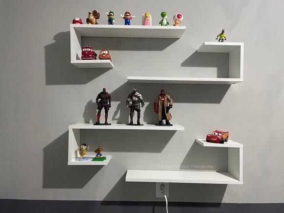 Combo c/ 4 Prateleiras l Decorativa p/ Livros mdf Branco