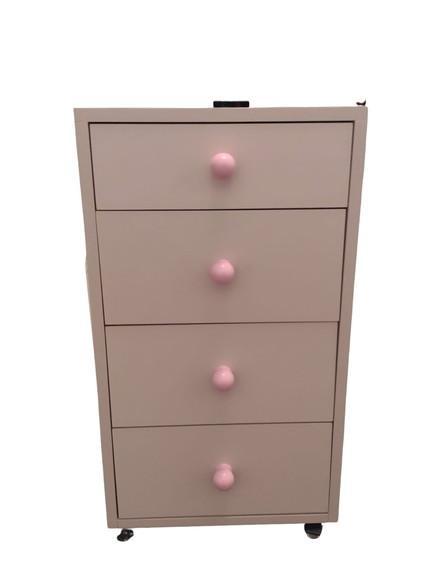 Cômoda Gaveteiro Guarda Roupas Moderno Decorativo mdf Rosa