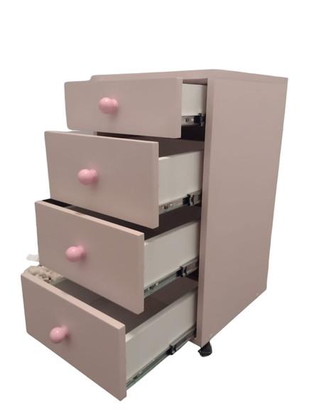 Cômoda Gaveteiro Guarda Roupas Moderno Decorativo mdf Rosa